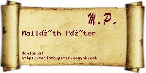 Mailáth Péter névjegykártya